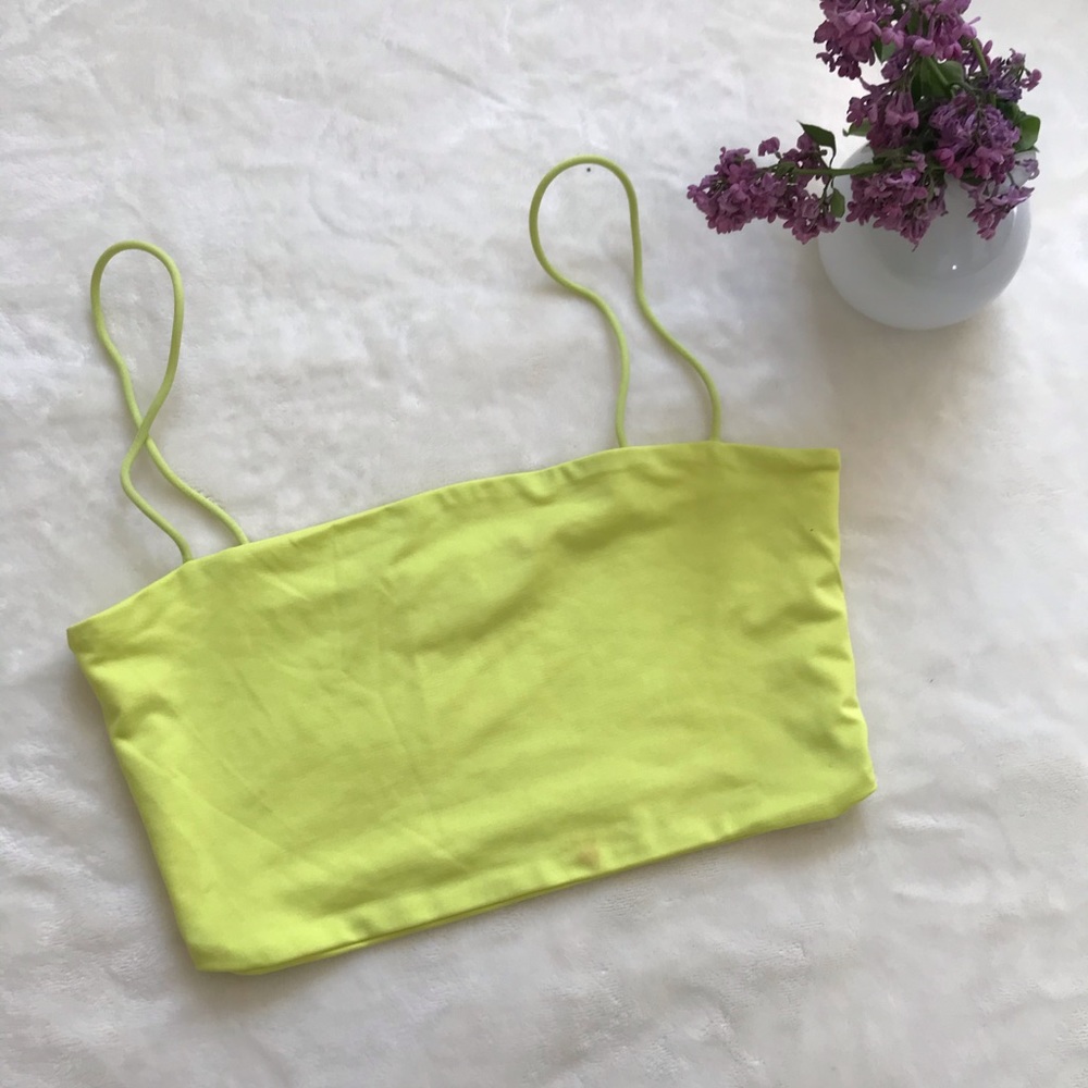 neon yellow crop top